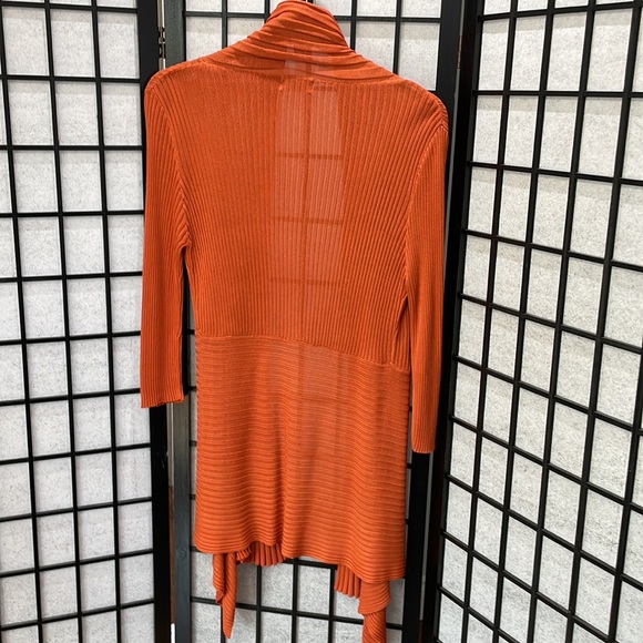 Vintage Red Coral, Open Sweater Deep Orange, Sz Large? - Picture 3 of 8